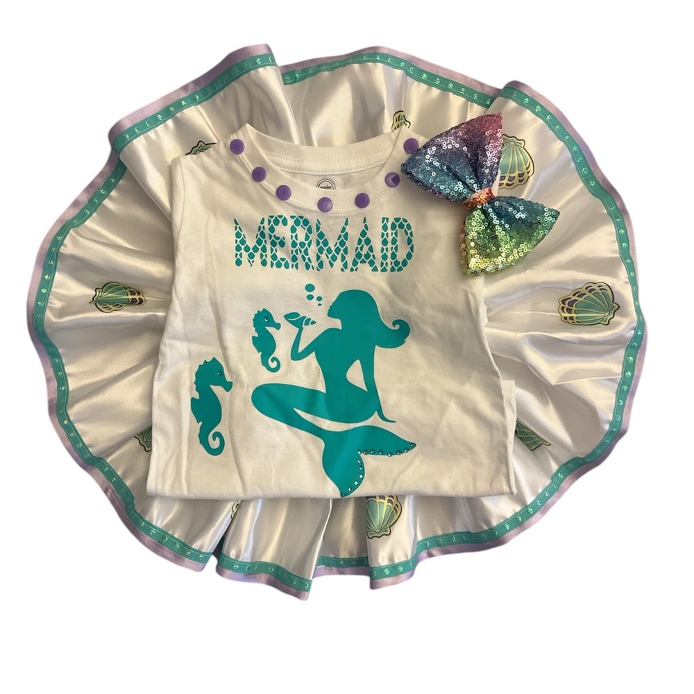 Mermaid Themed Dress with Bow